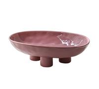 YHxFlux Decorative Bowl Ceramic Tripod Fruit Bowl Modern Minimalist Serving Dish Decorative Table Centerpiece for Home for Home Decor(Purple)