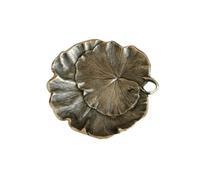 YHxFlux Jewlery Tower Antique Brass Lotus Leaf Jewelry Display Tray Holder | Trinket Dish