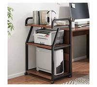 YHxFlux Storage Shelves 3-Tier Rolling Printer Cart Stand for Scanner, Fax Machine, Books, Files, CPU Tower Table with Wheels for Home Office Organization for Office