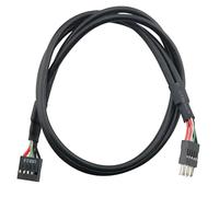 YHXiXi Black USB 2.0 9-pin Male to 9-pin Female Adapter Cable 515mm USB2.0 9Pin M/F Multiplier Extension Cord USB Header Extension Cable, USB Motherboard Cable