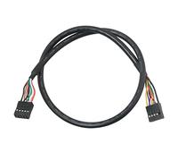 YHXiXi USB 2.0 9pin Female to Female Internal Motherboard Header Cable Black 50cm 2.54mm Jumper Wires Cable