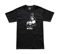 YHXSG Men's WWF Funny Panda Bear MMA Wrestling T Shirt Black