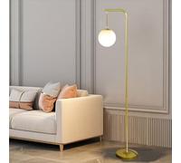 YHYAI Classic Floor Lamp Rustproof Metal Standing Light Glass Shade Vertical Lamp Modern Standing Lamps Indoor Pole Light for Bedroom, Living Room, Study Room Or Offices Home Decoration