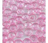 YHYPOCI 1000pcs 6mm Acrylic Crystal Beads, Faceted Rondelle Acrylic Spacer Beads for Wind Chimes Bracelet Necklace Earring Keychain Jewelry Making DIY Crafts(Pink)