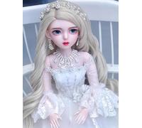YHYQiFei 1/3 Bjd Doll Ball Joint Doll 24 in Handmade Makeup Anime Action Figure Home Desktop Decor Collection and Gift Giving (F)