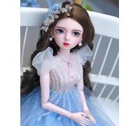 YHYQiFei 1/3 Bjd Doll Ball Joint Doll 24 in Handmade Makeup Anime Action Figure Home Desktop Decor Collection and Gift Giving (N)