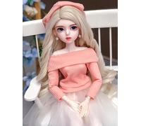 YHYQiFei 1/3 Bjd Doll Ball Joint Doll 24 in Handmade Makeup Anime Action Figure Home Desktop Decor Collection and Gift Giving (O)