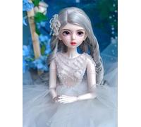 YHYQiFei 1/3 Bjd Doll Ball Joint Doll 24 in Handmade Makeup Anime Action Figure Home Desktop Decor Collection and Gift Giving (H)