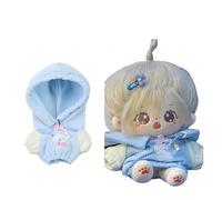 YHYQiFei 20cm Plush Doll Clothes Set 8 inch Cute Cotton Doll Clothing Many Styles Soft Stuffed Plush Dolls Dress Up (P)