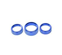 yhyttr Car Air Conditioning Volume Radio Button Knob Fit for Dodge, Challenger 2015-2022 Vehicle AC Knob Ring Cap(Blue)