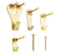 YHYZ Picture Hooks Heavy Duty, Picture Hanging Kit: Hangers (50 30 20 10 lbs) + Small Nails, Hanging Clock Photo Mirror Painting, for Plasterboard Wood Dry Walls Hardwall