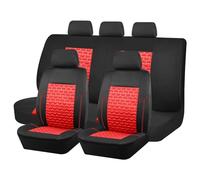 YHZCFWSF Car Seat Cover Sets for Suzuki Solio Bandit (2005-2026) Pu Leather Seat Protector Breathable Comfort Soft Support Adjustable Removable Car Full Accessories,Blackred