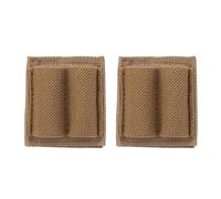 YHZNAGEM 2 Round Ammo Holde Tactical Shotgun Buttstock Shotgun Cartridge Bag Portable Molle Shell Holder (Khaki)