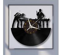 YHZS Snooker Man 12 Inch Vinyl Record Wall Clock, Battery Operated Silent & Non-ticking Wall Clock for Kitchen Home Living Room Bedroom School (C) without LED
