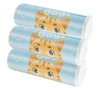 YI 60 Count Cat Litter Box Liners 3.15Mil Extra Thick Cat Litter Bags Large Drawstring Cat Litter Bags Tear Resistant Cat Litter Liners Pet Garbage Bags for Litter Box yupogongfu