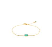 YI Collection 18K yellow gold emerald bar bracelet One Size