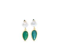 YI Collection 18K yellow gold multi-stone earrings One Size