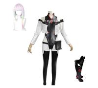 YI DE DAO COS Cyberpunk Edge Runners Cyberpunk 2077 Lucy Cosplay Costume + Wig+Shoes Cosplay
