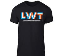 Yi Fang London Weekend Television T-Shirt TV LWT Retro BBC Vintage Regional Black XL