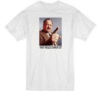 YI JAN Frank Cannon WWD William Conrad 1970'S COP Private Detective White T-Shirt White M