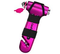 Yiader 3 in 1 Window Breaker with Seat Belt Cutter and Glass Switch Emergency Tool for Car Electroplating Pink