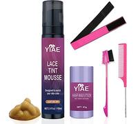 YIAE Lace Tint Melting Hair Mousse - 3.4 fl.oz (100ml), Natural Finishing Light Brown Tint Mousse for Wigs & Hairpieces