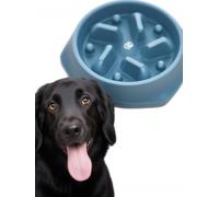 YIAGUN Dog Bowl Dog Slow Feeder Bowls Interactive Puzzle Healthy Eating Bowl Eating Interactive Non Slip Feeder Pet Bowl for Small Medium Size Dogs(blue）