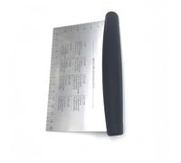YIAGUN Dough Scraper Cutter, Stainless Steel, 10 x 15 cm Rectangular, Handle-Attached-to-Blade, Kitchen Tool