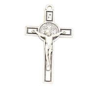 YIAGXIVG Metal Christian Cross Jesus Pendant Catholic Charm Religious Ornament for DIY Rosary Necklace Car Keychain Decoration Supplies cross jesus pendant for men