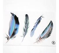 YianBestja 2X Waterproof DIY Decoration Car Feather Sticker, Stereoscopic Self-adhesive Reflective Stickers for Motorcycle Bike Scooter Helmet laptop (Style 4)
