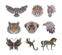 YianBestja 9X Waterproof DIY Decoration Car Tiger Eagle Gecko Sticker, Stereoscopic Self-adhesive Reflective Stickers for Motorcycle Bike Scooter Helmet laptop (9X Animal Style)
