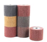 YiAndeli 7Pcs Polishing Burnishing Wheel Wire Drawing Wheel Grit Brush Drum Non Woven Abrasive Buffer Wheel for Burnishing Machine Polisher Sander Grit 60-600#