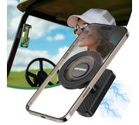 YIANERM Magnetic Golf Cart Phone Holder,Gym Magnetic Phone Mount for Phones,Golf Cart Accessories Essentials Gift for Friends Men Women,Compatible with EZGO/Club Car/Yamaha & All Metal-Body (black)