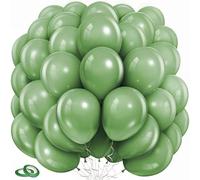 YianHien 60Pcs Green Balloons, 12 Inch Latex Sage Green Balloon for Birthday Party, Wedding and Engagement, Baby Shower, Gender Reveal, Graduation, Anniversary, Green Theme Party Balloon Decorations