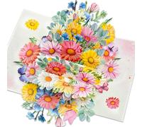 YianHien Happy Birthday Cards for Women, Colorful Daisies Pop Up Cards for Friends, Female with Envelope Notecard, 3D Greeting Cards, Ideal Birthday Gift for Mum, Sister, Grandma, Wife, Daughter