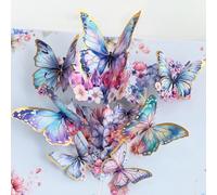 YianHien Pop Up Birthday Cards for Women, 3D Colorful Butterfly Personalised Pop Up Birthday Card with NoteCard & Envelope for Mothers Day Anniversary Thank You Greeting Cards -Blue