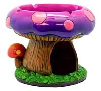 YIANI Cute Mushroom House Ashtrays with Storage - Cool Ashtrays for Weed Smokers and Bong Users with Smoking Accessories Collection(Mushroom Ashtray)