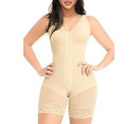 YIANNA Shapewear for Women Tummy Control Full Body Shaper Fajas Colombianas Bodysuit Butt Lifter Post Surgery Compression Garment Beige 7275 2XL