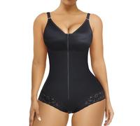 YIANNA Shapewear Tummy Control Body Shaper for Women Postpartum Fajas Colombianas Compression Garment Bodysuit Girdles Black XL 7508