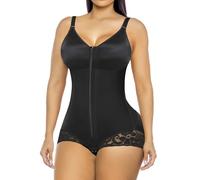 YIANNA Shapewear Tummy Control Body Shaper for Women Postpartum Fajas Colombianas Compression Garment,UK-YA7510-Black-XL