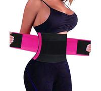 YIANNA Waist Trainer for Weight Loss Women Belly Band Waste Trimmer Cincher Training Belt Girdle Rose with Breathable Hole, UK-YA8003-Rose-M