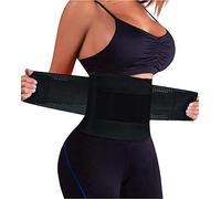 YIANNA Waist Trainer for Women Belt Gym Belly Band Body Shaper Trimmer Cincher Black with Breathable Hole Black, 8003 Size S
