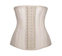 YIANNA Waist Trainer Women Latex 25 Steel Boned Corset Tummy Control Body Shaper Cincher Shapewear For Sport Girdle Beige L 1210