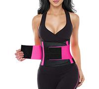 YIANNA Women Waist Shaper Belt Sport Training Trainer Neoprene Sweat Trimmer Adjustable Cincher Girdle Rose , 8002 Size S