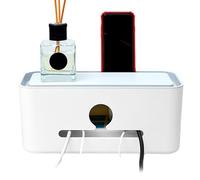 Yianyal Cable Tidy Box - Cable Organizer Management Box | Dustproof Electrical Outlets Cord Protector for Kitchen, Living Room, Bedroom