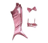 Yianyal Cat Mermaid Costume - Dog Clothes with Bow Headband and Halter Neck Top - Kitten Outfit for Puppy and Cats, Creative Funny Photo Props
