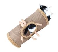 Yianyal Cat Tunnel Tube Toys - Foldable Indoor Cats Bed Tunnels - Soft Fleece Frabic Portable Cat Tunnels for Rabbits, Kittens, Puppy, Dogs, Cats