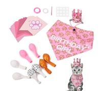 Yianyal Dog Bandanas Birthday | Adjustable Dog Birthday Bandana - Dog Scarf, Pet Birthday Party Supplies, Complete Celebration Kit For Most Dog