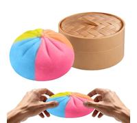 Yianyal Dumpling Squeeze Ball,Soft Glitter Realistic Colorful Dumpling Ball | Squeeze Sensory Toys,for Kids Family Friends Work Relaxation Study Waiting Rooms Calm-Down Anger Management