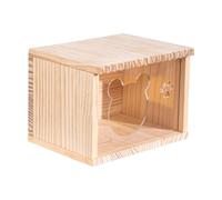 Yianyal Hamster Hideouts - Clear Door Small Hamster Home - Cage Accessories, Hamster Houses and Hideouts, Small Animal for Indoor and Outdoor Cages